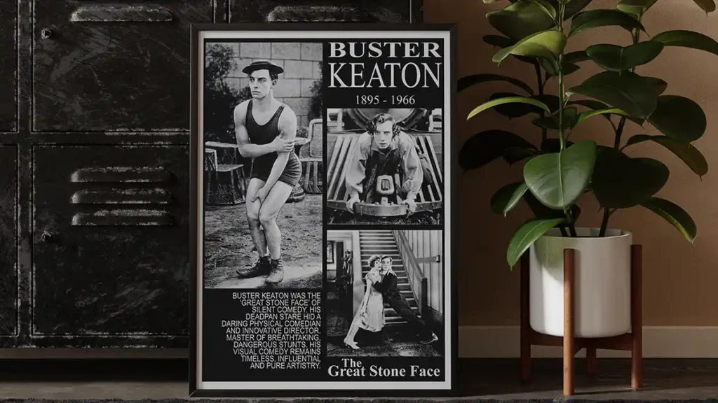 Buster Keaton Silent Movie Art Print by Download Artwork