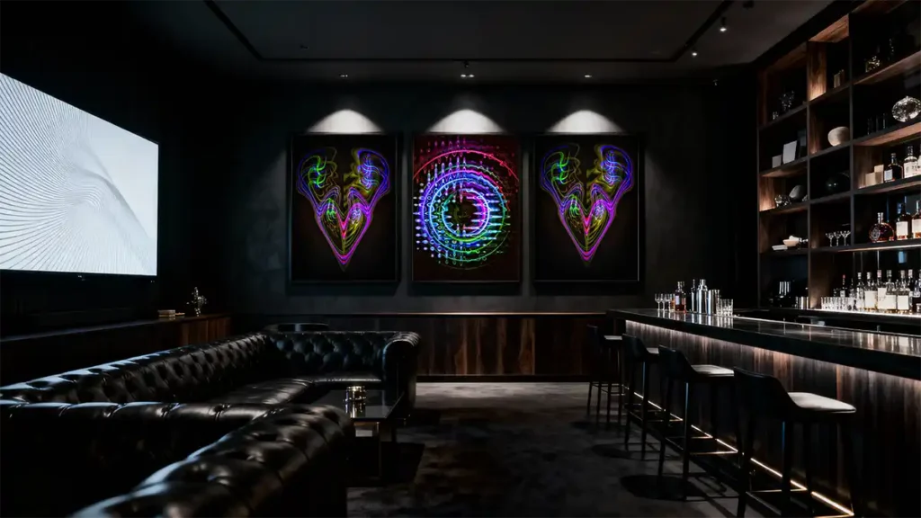 Alien Mind Melt and Sound Waves in Modern Bar