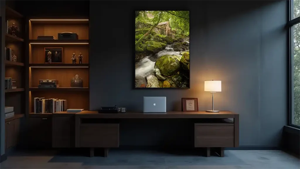 Borrowdale Art print in home study by Michael Paul Bennett