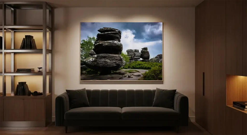 Brimham Rocks Idol Art print in Living Room