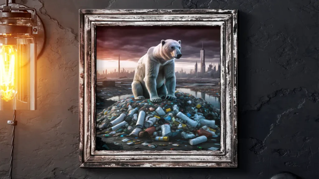 Dystopian Polar Bear Art Print by Seeress