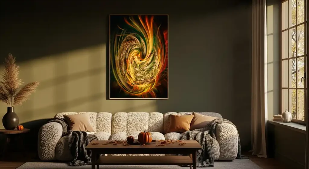 Harvest Burn by Michael Paul Bennett in Autumn Living Room