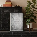 MEMENTO VIVERE Art print in black frame