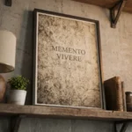 Memento Vivere stoic art print by Rex and Co