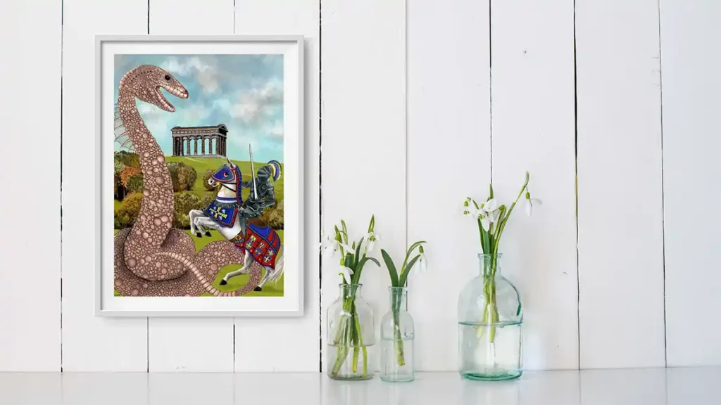 The Lambton Worm Digital Art Print by Cheryl Olver