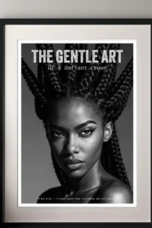 A Defiant Crown printable poster in black frame