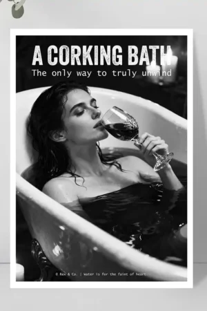 A corking bath A4 print