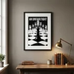 An Unfair Fight Chess Print in Study