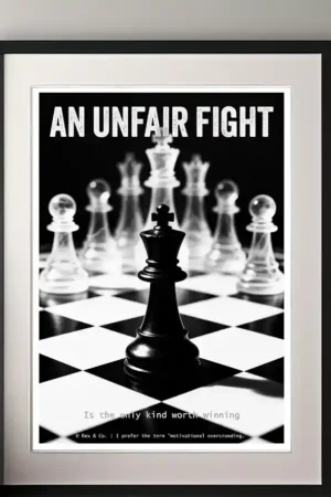 An unfair fight print framed