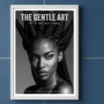 Defiant Crown print on blue tiles