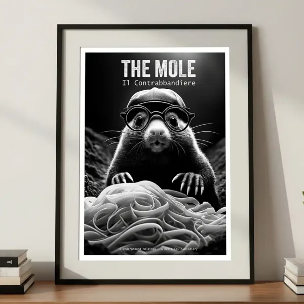 The Mole A3 Frame on Cabinet
