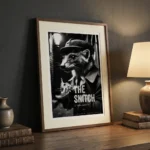The Snitch Print in brown frame