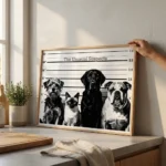 Unusual Suspect prints being held by a person
