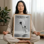 Woman holding The Gentle Art of Letting Go Art Print