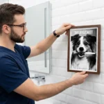 A dentist holding the Hygienist Art Print