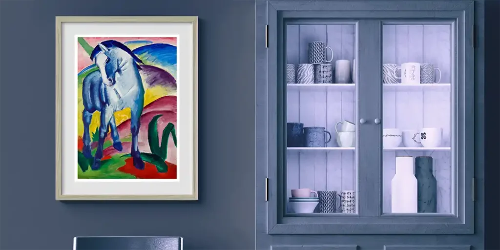 Blue Horse I - A Trending blue digitial art download