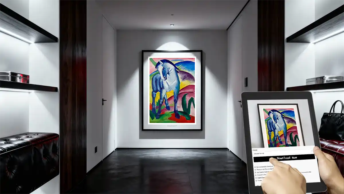 Blue Horse I downloaded from tablet and printed at home