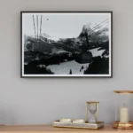 Eiger Express print in brown frame