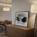 Jungfraujoch over Guggi Glacier print on cabinet