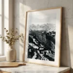 Lauterbrunnen print against wall