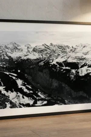 Lauterbrunnen vista print against wall