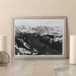 Mannlichen to Lauternbrunnen Landscape print framed with candles