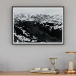 Mannlichen to Lauternbrunnen Landscape print in brown frame