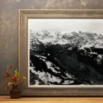 Mannlichen to Lauternbrunnen Landscape print in rustic frame