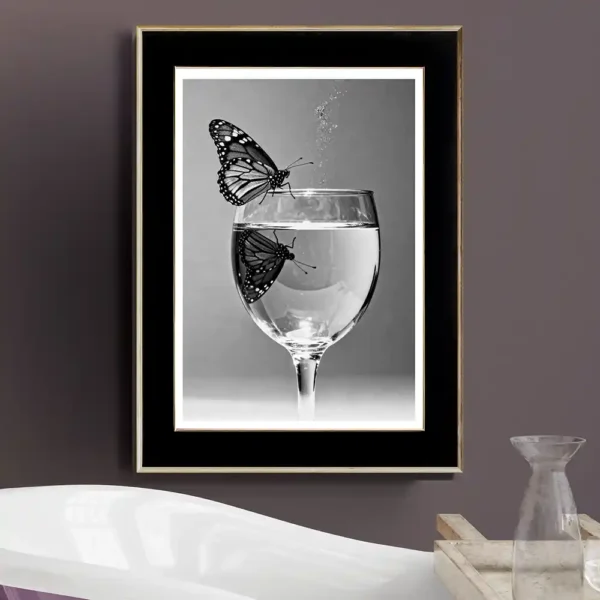 Moment of Duality A3 print in Bathroom