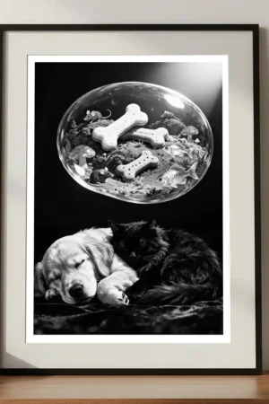 Shared Dream Print A3 Frame on Cabinet