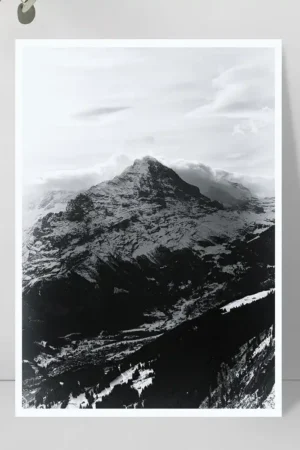The Eiger shot from Grindelwald First Portait Matte Print A4