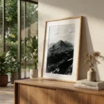 The Eiger shot from Grindelwald First Portait Print