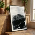 The Eiger shot from Grindelwald First Portrait Print by Mark Marsh