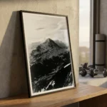 The Eiger shot from Grindelwald First Portrait Print in home gym