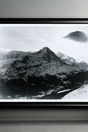 The Eiger shot from Grindelwald First in A3 landscape format frame