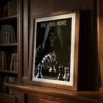 The Final Move art print on wooden cabinet