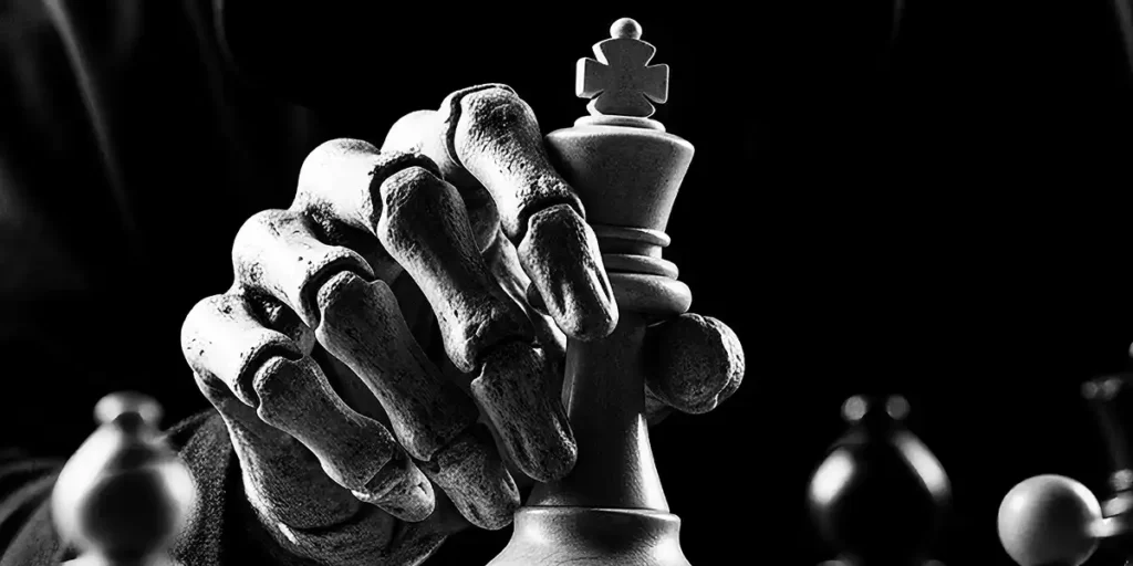The Final Move digital print close up of hand