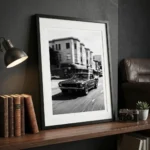 Ford Mustang print on shelf