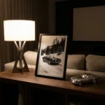 A4 V8 print in living room