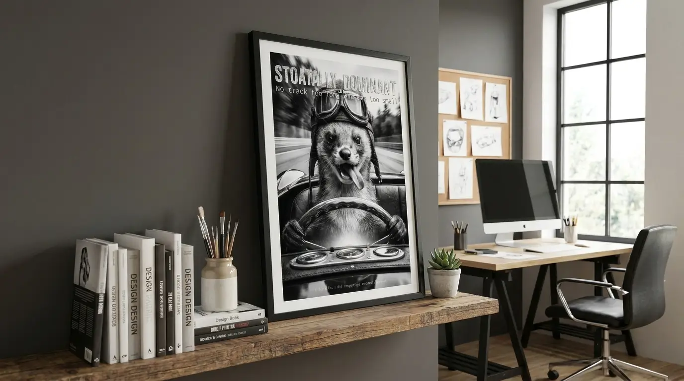 Stoatally Dominant print in creative area